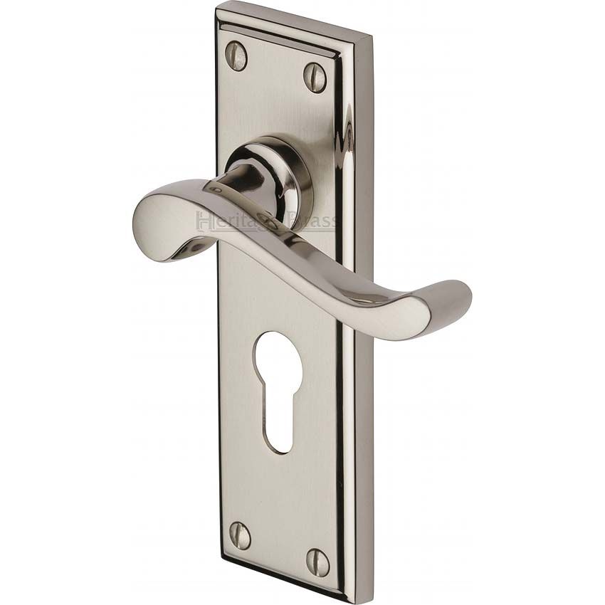 Picture of Edwardian Euro Cylinder Door Handle - W3227-MC