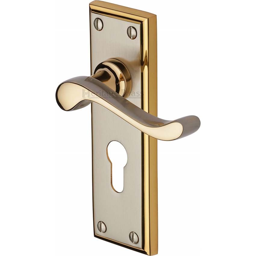 Picture of Edwardian Euro Cylinder Door Handle - W3227-JP