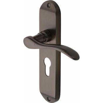 Picture of Maya Euro Cylinder Door Handle - MAY7648-MB Picture of Maya Euro Cylinder Door Handle - MAY7648-MB