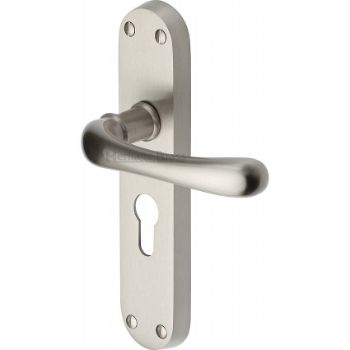 Picture of Luna Euro Cylinder Door Handle - LUN5348-SN Picture of Luna Euro Cylinder Door Handle - LUN5348-SN