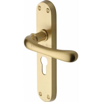 Luna Euro Cylinder Door Handle - LUN5348-SB Picture of Luna Euro Cylinder Door Handle - LUN5348-SB