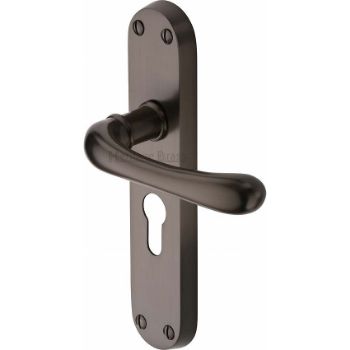 Picture of Luna Euro Cylinder Door Handle - LUN5348-MB Picture of Luna Euro Cylinder Door Handle - LUN5348-MB