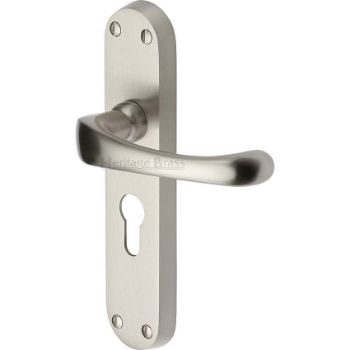 Picture of Gloucester Euro Cylinder Door Handle - V6066-SN Picture of Gloucester Euro Cylinder Door Handle - V6066-SN