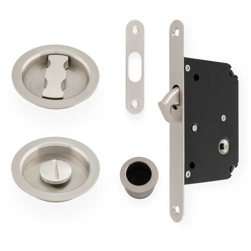 Picture of Radius Sliding Door Lock Set - Satin Nickel - AW110RSN