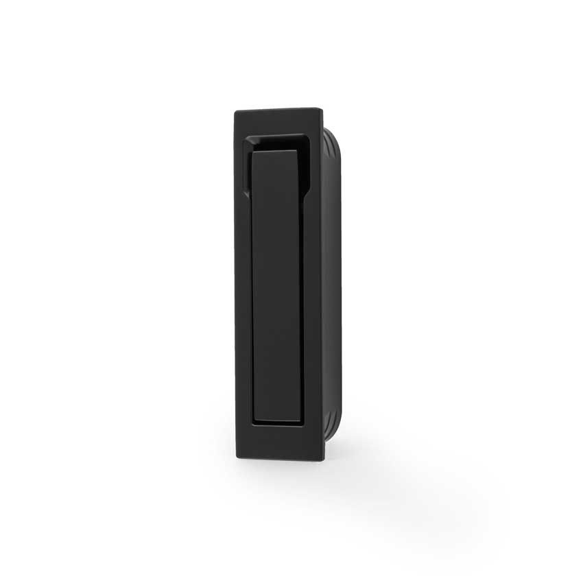 Picture of Square Sliding Door Edge Pull In Matt Black - AW990BL