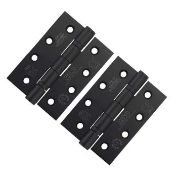 4" (102mm) Grade 13 Powder Coated Black Fire Door Hinges - ZHSS243PCB Picture of 4" (102mm) Grade 13 Powder Coated Black Fire Door Hinges - ZHSS243PCB