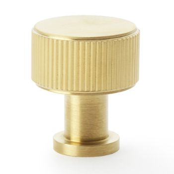 Picture of Lucia Reeded Cupboard Knob in Satin Brass PVD - AW807R-SBPVD