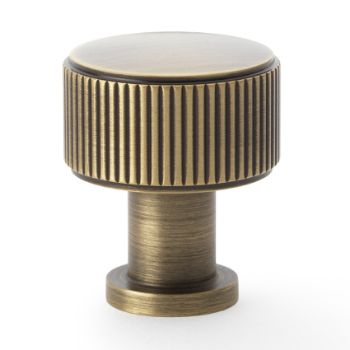 Picture of Lucia Reeded Cupboard Knob in Antique Brass - AW807R-AB