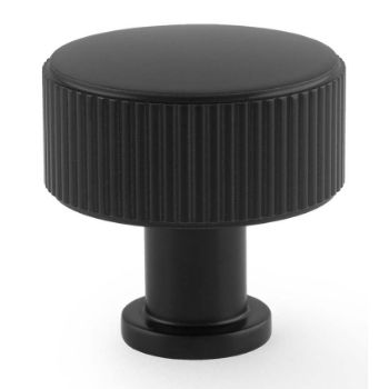 Picture of Lucia Reeded Cupboard Knob in Matt Black - AW807R-BL