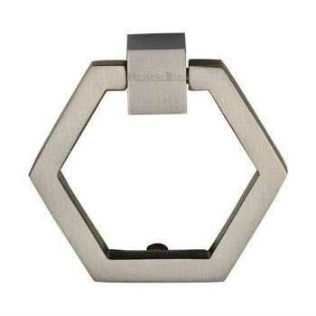 Picture of Hexagon Cabinet Drop Pull in Antique Brass Finish - C6334-AT