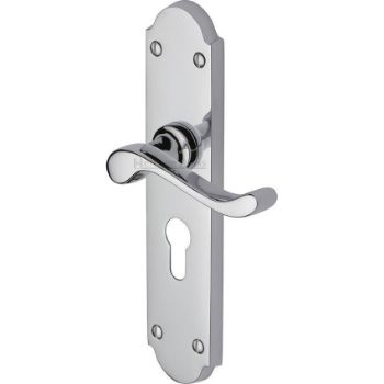 Picture of Savoy Long Plate Euro Lock Door Handle - V757Pc