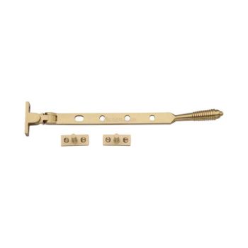 Heritage Brass Casement Window Stay Reeded Design In Satin Brass - V892 10/12-SB Picture of Heritage Brass Casement Window Stay Reeded Design In Satin Brass - V892 10/12-SB