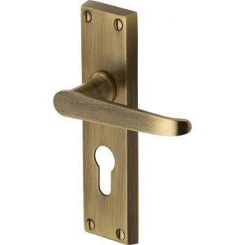 Victoria Euro Cylinder Door Handle - V3948-AT Picture of Victoria Euro Cylinder Door Handle - V3948-AT