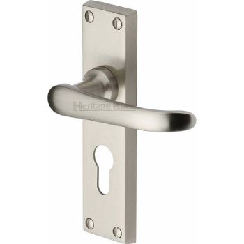 Picture of Windsor Euro Cylinder Door Handle - V727-SN Picture of Windsor Euro Cylinder Door Handle - V727-SN