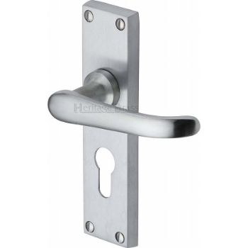 Windsor Euro Cylinder Door Handle - V727-SC Picture of Windsor Euro Cylinder Door Handle - V727-SC