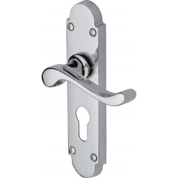 Picture of Savoy Euro Cylinder Door Handle -S607.48-PC Picture of Savoy Euro Cylinder Door Handle -S607.48-PC