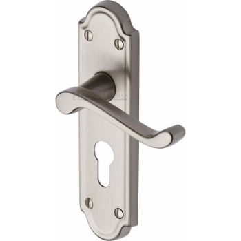 Picture of Meridian Euro Cylinder Door Handle -V327-SN Picture of Meridian Euro Cylinder Door Handle -V327-SN