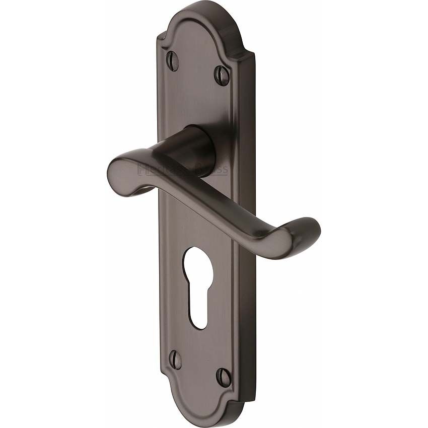 Picture of Meridian Euro Cylinder Door Handle -V327-MB