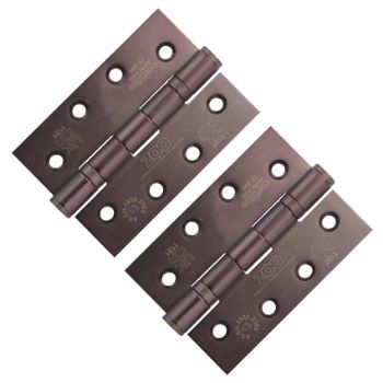 4" (102mm) Grade 13 Etna Bronze Finish Fire Door Hinges - ZHSS243ETB Picture of 4" (102mm) Grade 13 Etna Bronze Finish Fire Door Hinges - ZHSS243ETB