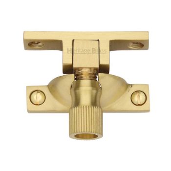 Heritage Brass Narrow Brighton Sash Fastener  In Satin Brass - V2054-SB Picture of Heritage Brass Narrow Brighton Sash Fastener  In Satin Brass - V2054-SB