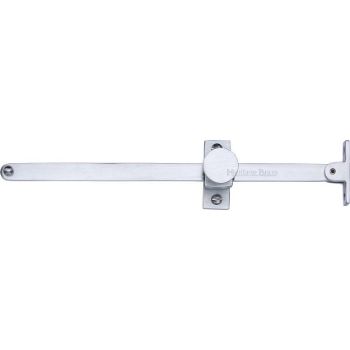 Heritage Brass Sliding Casement Stay In Satin Chrome Finish - V991 10-SC Picture of Heritage Brass Sliding Casement Stay In Satin Chrome Finish - V991 10-SC