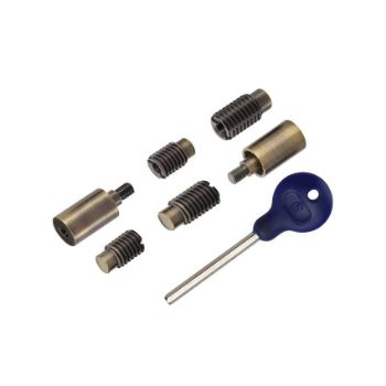 Heritage Brass Sash Window Stop (pair) with key  In Antique Brass - V1108-AT Picture of Heritage Brass Sash Window Stop (pair) with key  In Antique Brass - V1108-AT