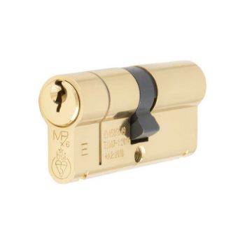 MPx6 Kitemarked 6 Pin Cylinders- Polished Brass- CYX712PB Picture of MPx6 Kitemarked 6 Pin Cylinders- Polished Brass- CYX712PB