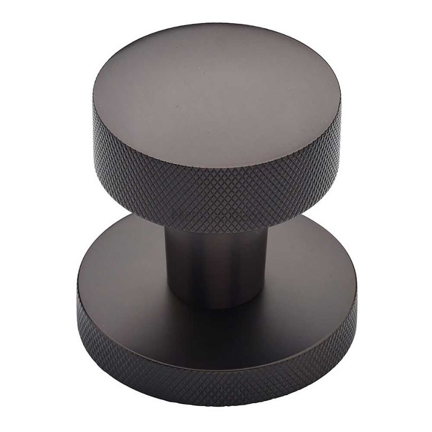 Picture of Knightsbridge Knurled Knob On A Knurled Concealed Rose In Matt Bronze - HLS8805-MB