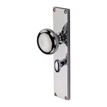 Picture of Victoria Mortice Knob On A Bathroom Plate In Polished Chrome - V9430-PC Picture of Victoria Mortice Knob On A Bathroom Plate In Polished Chrome - V9430-PC