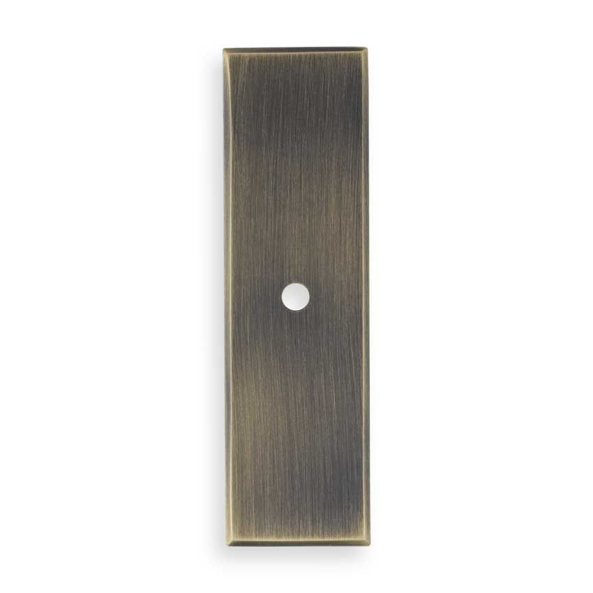 Picture of Rectangular Cabinet Knob Backplate - Antique Brass - AWBP76AB