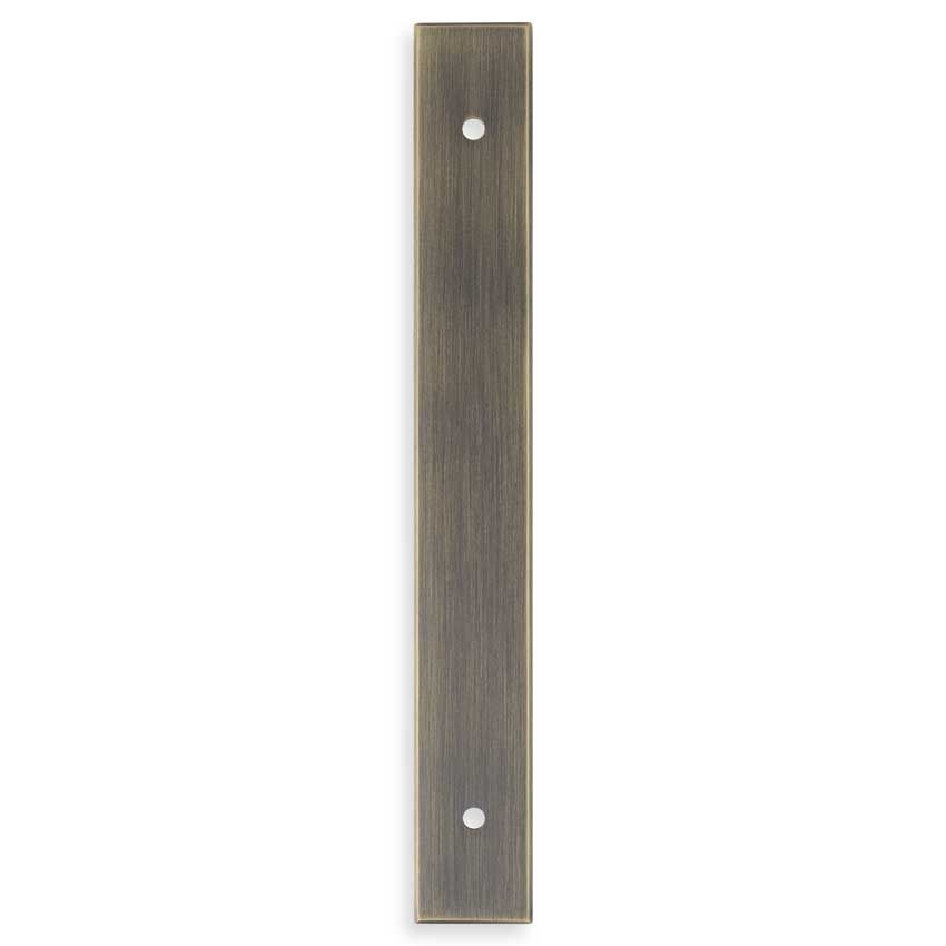 Picture of Rectangular Cabinet Pull Backplate - Antique Brass - Various Sizes - AWBP128AB