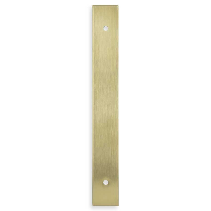 Picture of Rectangular Cabinet Pull Backplate - Satin Brass PVD - Various Sizes - AWBP128SBPVD