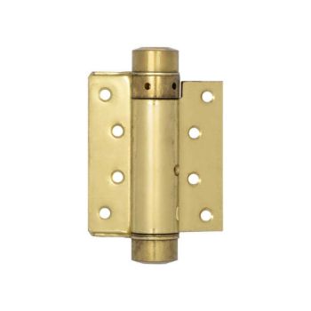 Picture of Single Action Steel Spring Hinge in a Brass Plated Finish - HB3003-PB