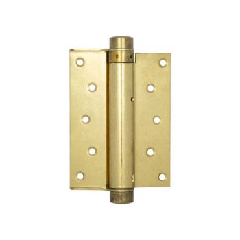 Picture of Single Action Steel Spring Hinge in a Brass Plated Finish - HB3003-PB