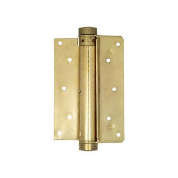 Picture of Single Action Steel Spring Hinge in a Brass Plated Finish - HB3003-PB