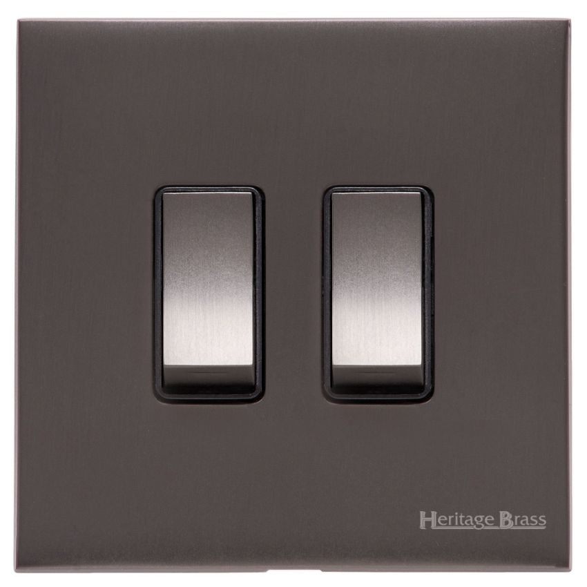 Picture of 2 Gang Rocker Switch (10 Amp) - Dark Bronze - W09.510.DBZ
