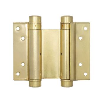 Picture of Double Action Steel Spring Hinge in Polished Brass - HB3005-PB