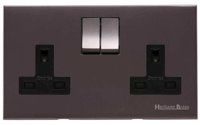 Picture of Double Socket (13 Amp) - Dark Bronze - W09.250.DBZ