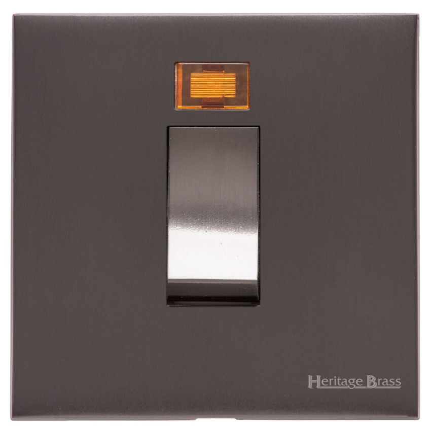 Picture of 45A DP Cooker Switch with Neon (single plate) - Black - W09.263.DBZ