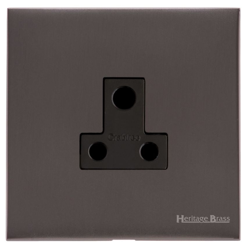 Picture of 5 Amp 3 Round Pin Socket - Dark Bronze - W09.282.BK