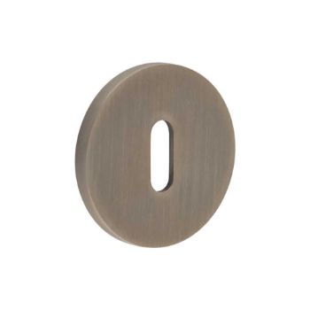 Picture of CR-R10 Antique Brass Standard Keyway Round Rose Escutcheon - CR-R10AB