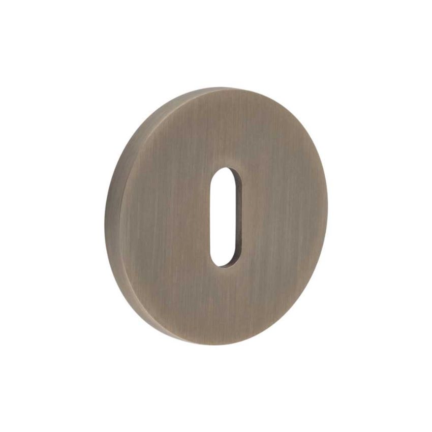 Picture of CR-R10 Antique Brass Standard Keyway Round Rose Escutcheon - CR-R10AB