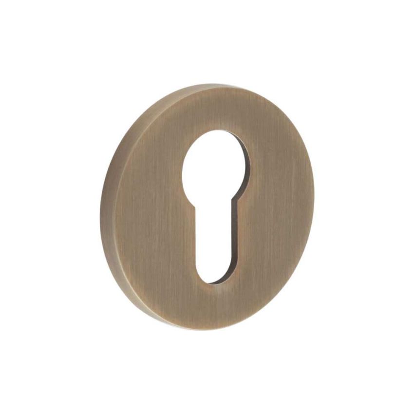 Picture of CR-S10 Antique Brass Euro Keyway Round Rose Escutcheon - CR-S10AB