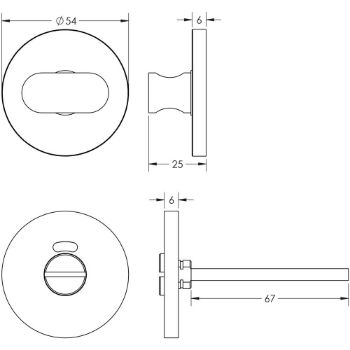 Picture of CR-801 Antique Brass Thumb Turn & Lock Round Rose - CR-801A7AB
