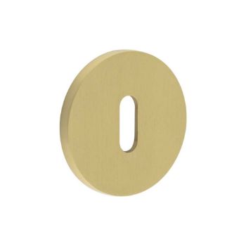 Picture of CR-R10 Satin Brass Standard Keyway Round Rose Escutcheon - CR-R10SB