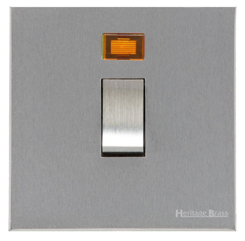 Picture of 20A Double Pole Switch with Neon - Satin Chrome - W35.506.SCBK