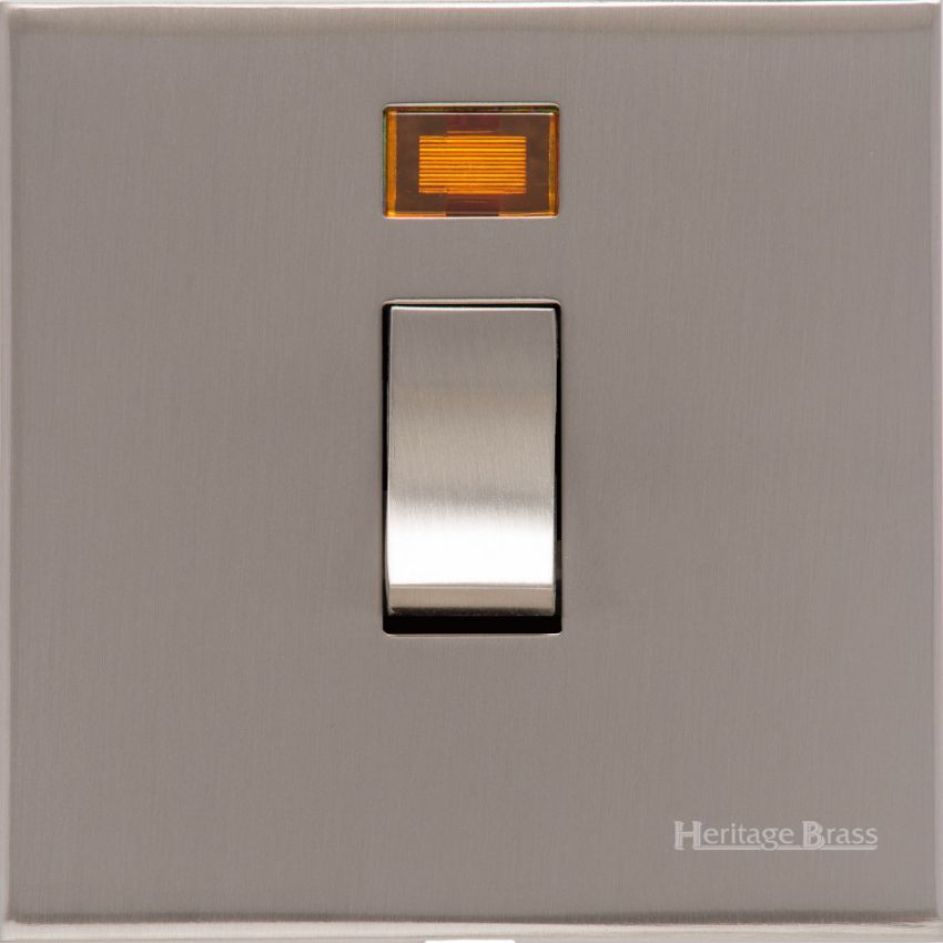 Picture of 20A Double Pole Switch with Neon - satin nickel - W05.506.SNBK