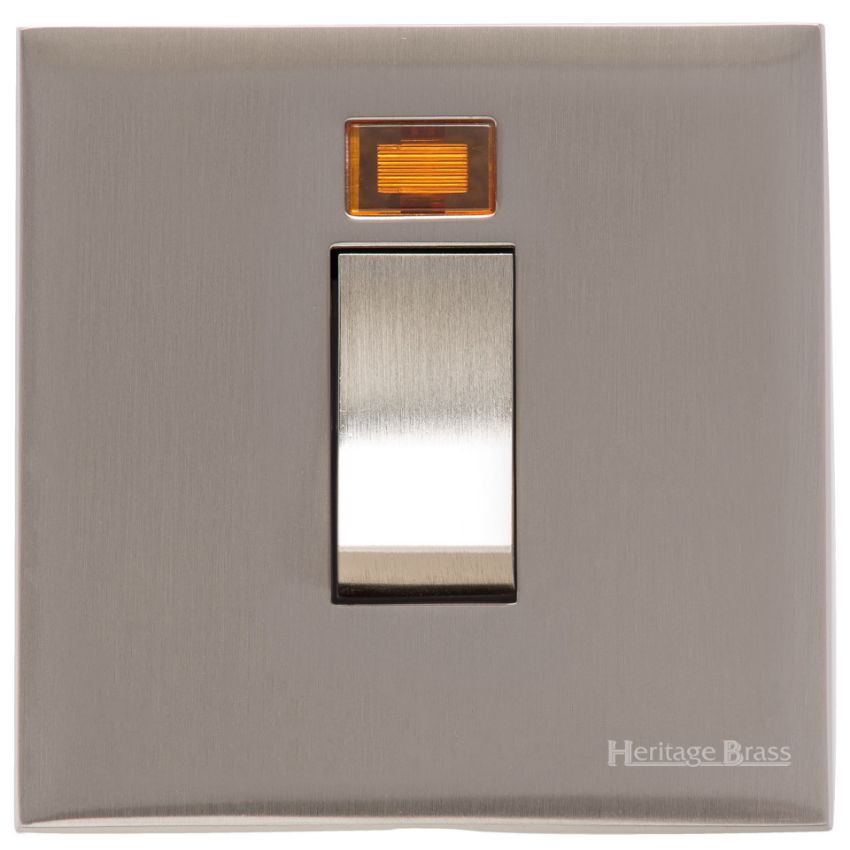 Picture of 45A DP Cooker Switch with Neon (single plate) - Satin Nickel - W05.263.SN