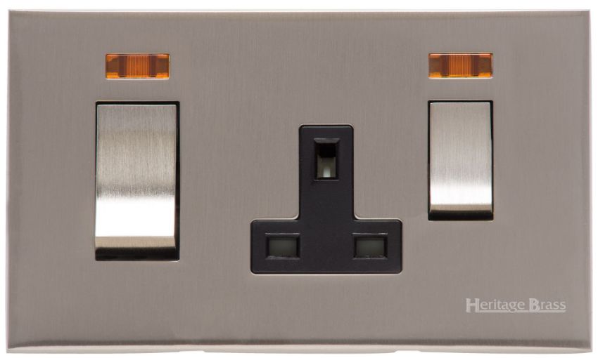 Picture of 45A Cooker Unit + 13A Socket - Satin Nickel - W05.262.SNBK