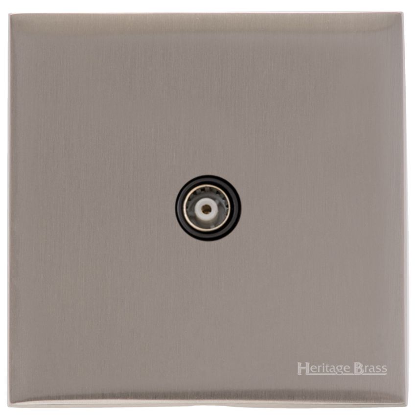 Picture of 1 Gang Non-Isolated TV Coaxial Socket - Satin Nickel - W05.610.BK